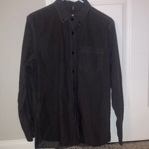 Men's Black Button-Up Shirt